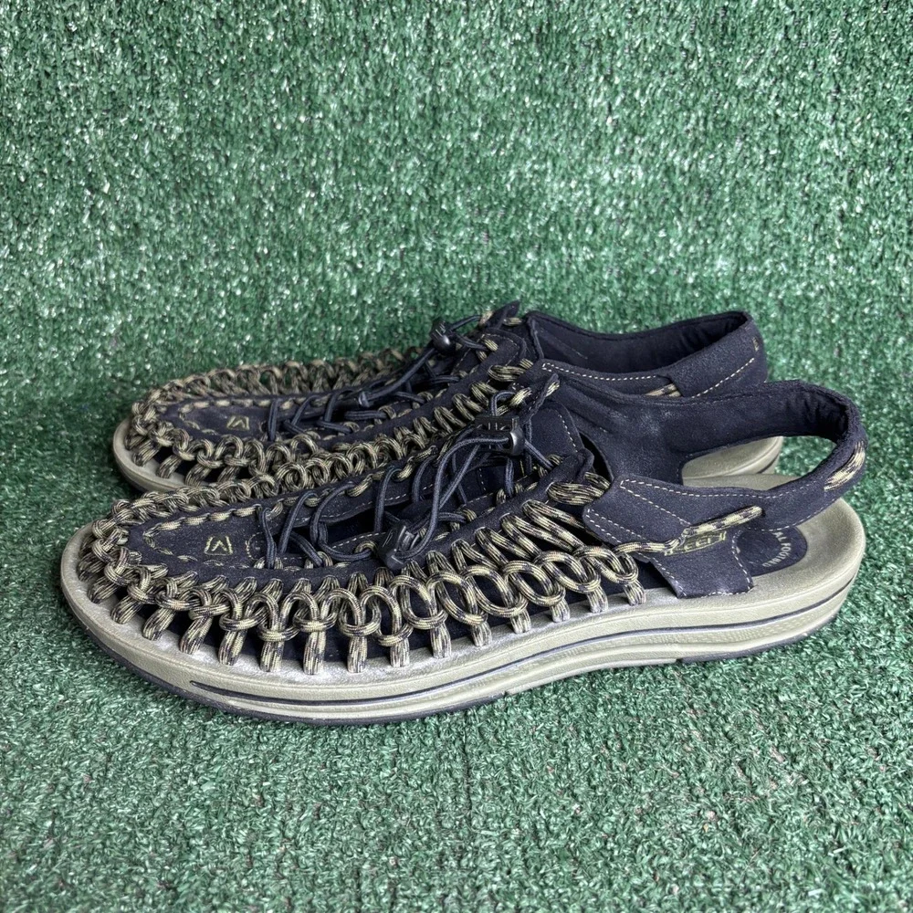 KEEN Uneek Cord Woven  1013890 Breathable Gorpcore Hiking Sandals Black Mens 13